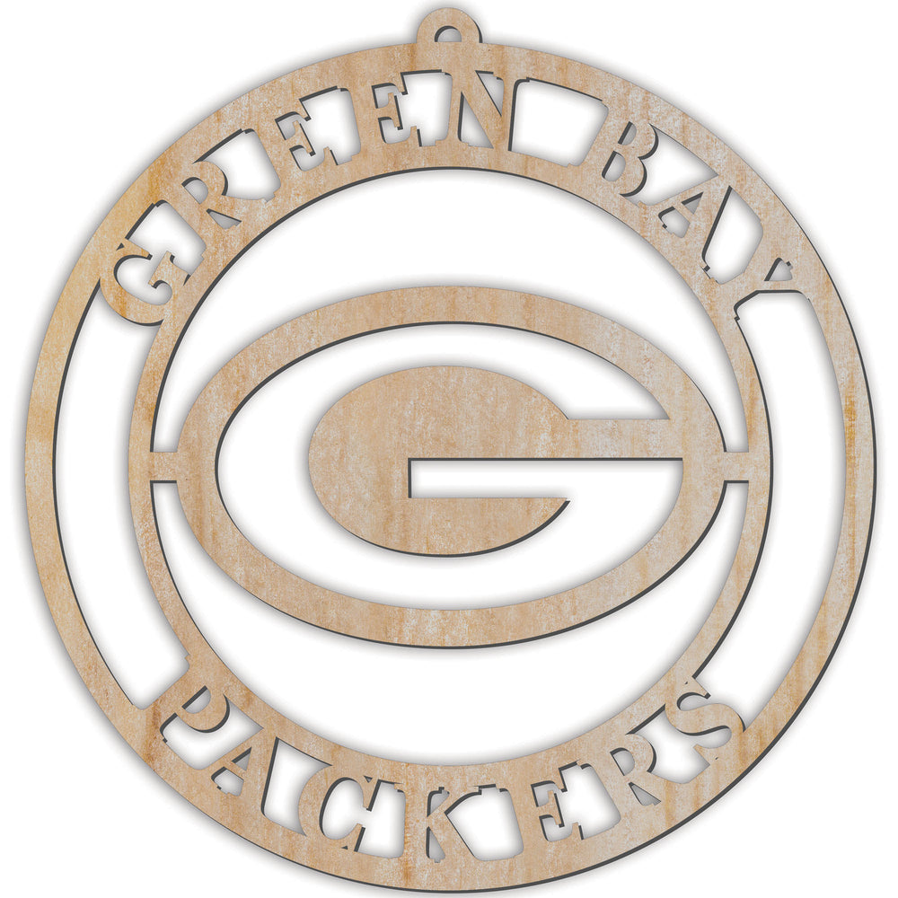 Wholesale NFL2169-Luan Logo Cutout Ornament / N2169-Green Bay Packers