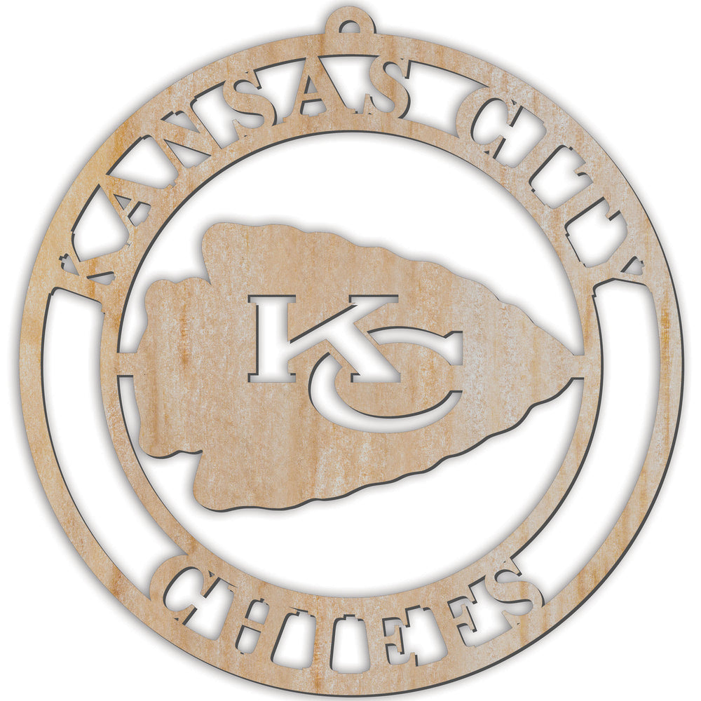 Wholesale NFL2169-Luan Logo Cutout Ornament / N2169-Kansas City Chiefs