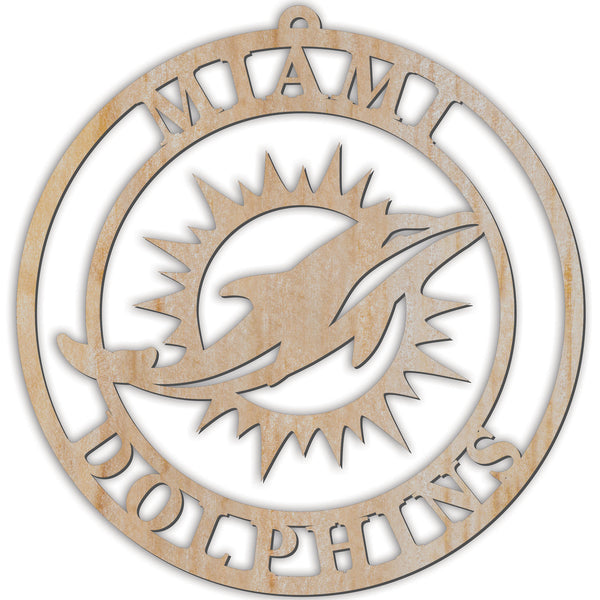 Wholesale NFL2169-Luan Logo Cutout Ornament / N2169-Miami Dolphins