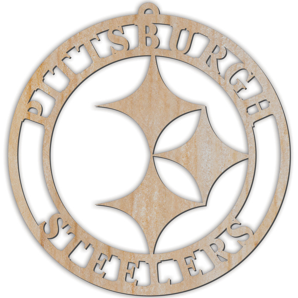 Wholesale NFL2169-Luan Logo Cutout Ornament / N2169-Pittsburgh Steelers