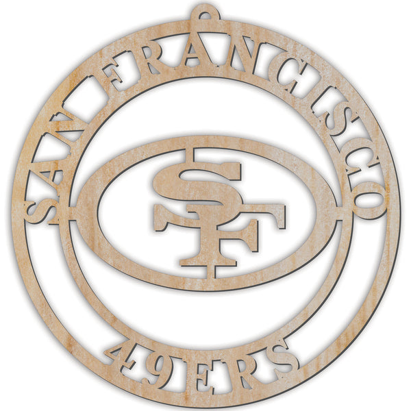 Wholesale NFL2169-Luan Logo Cutout Ornament / N2169-San Francisco 49ers
