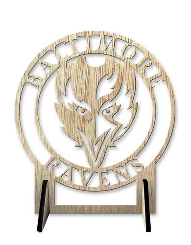 Wholesale NFL2179-Logo Cutout Desk Plaque / N2179-Baltimore Ravens