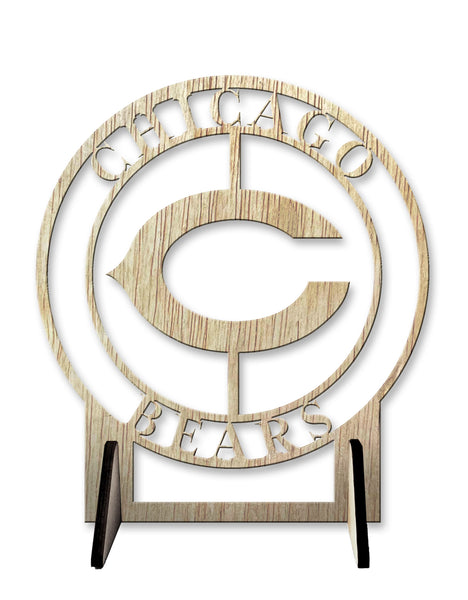 Wholesale NFL2179-Logo Cutout Desk Plaque / N2179-Chicago Bears