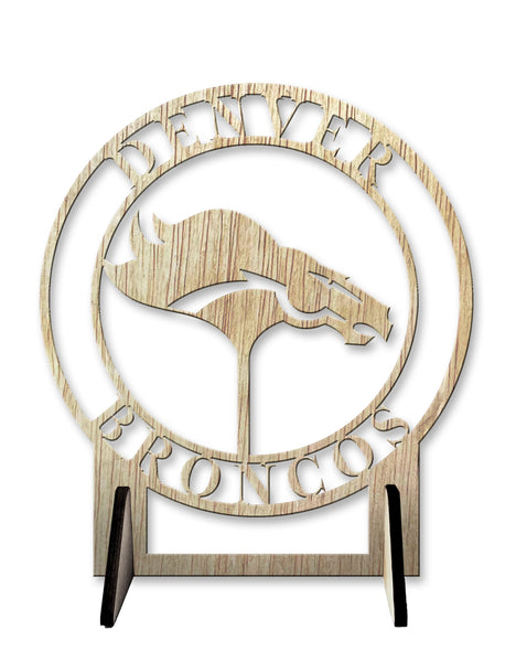 Wholesale NFL2179-Logo Cutout Desk Plaque / N2179-Denver Broncos
