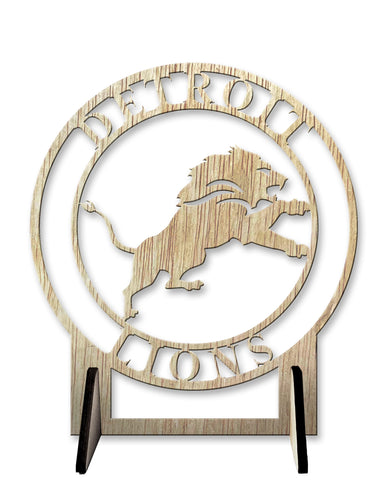 Wholesale NFL2179-Logo Cutout Desk Plaque / N2179-Detroit Lions