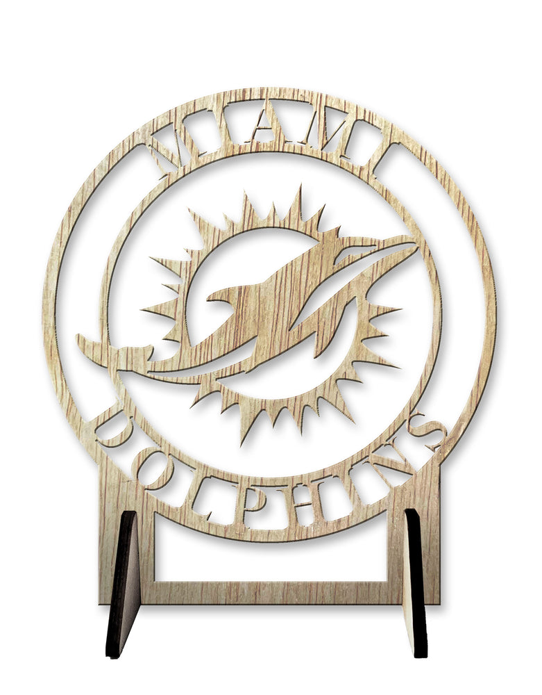 Wholesale NFL2179-Logo Cutout Desk Plaque / N2179-Miami Dolphins