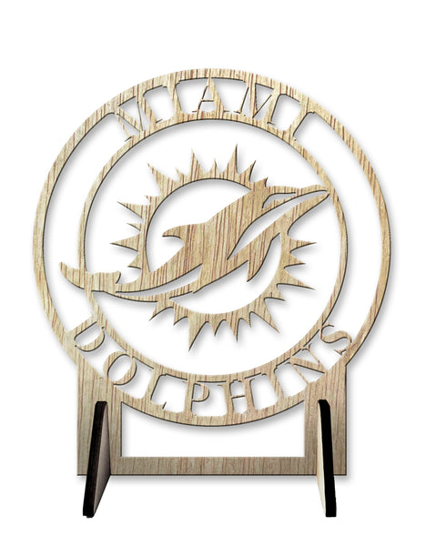 Wholesale NFL2179-Logo Cutout Desk Plaque / N2179-Miami Dolphins