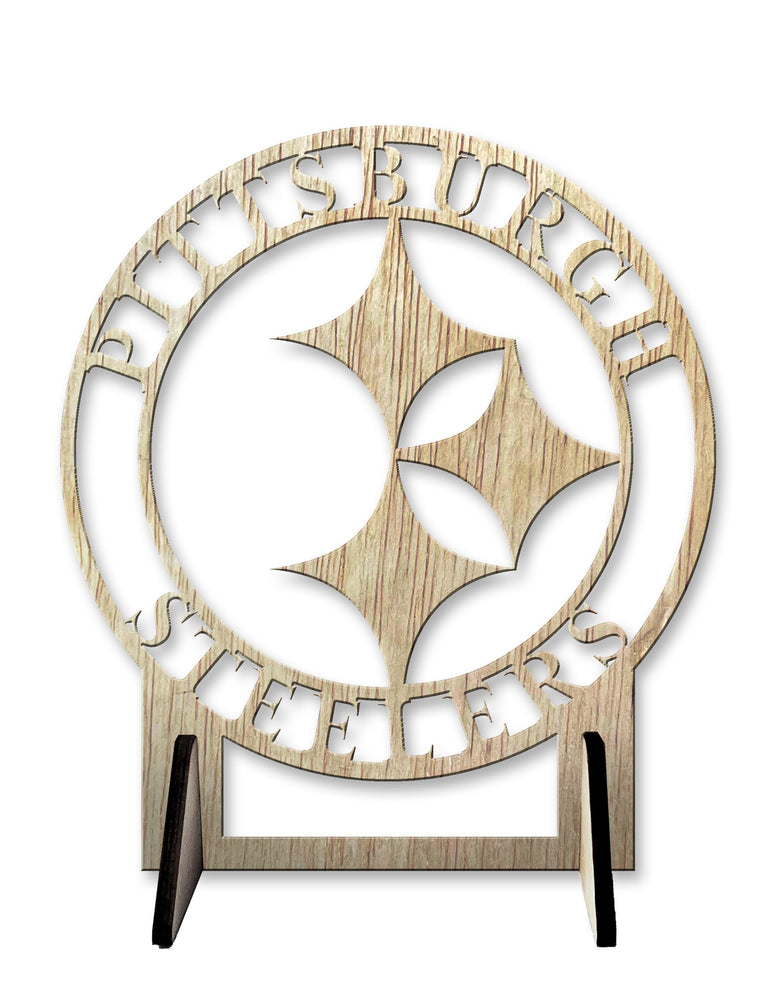 Wholesale NFL2179-Logo Cutout Desk Plaque / N2179-Pittsburgh Steelers
