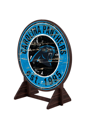 Wholesale NFL2187-Desktop Circle Logo Stand / N2187-Carolina Panthers