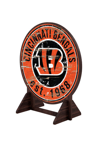 Wholesale NFL2187-Desktop Circle Logo Stand / N2187-Cincinnati Bengals