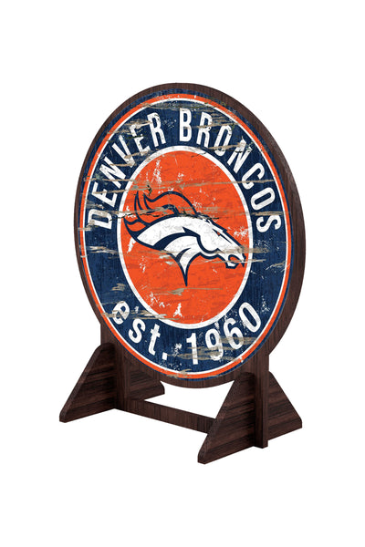 Wholesale NFL2187-Desktop Circle Logo Stand / N2187-Denver Broncos
