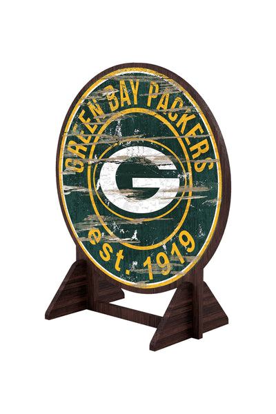 Wholesale NFL2187-Desktop Circle Logo Stand / N2187-Green Bay Packers