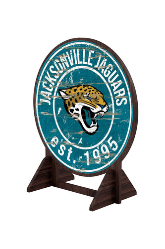 Wholesale NFL2187-Desktop Circle Logo Stand / N2187-Jacksonville Jaguars