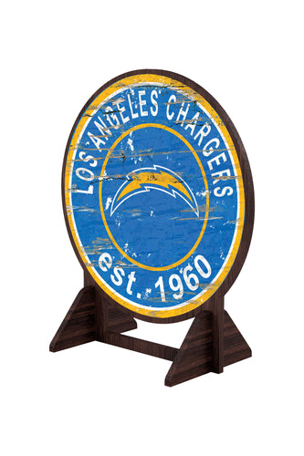 Wholesale NFL2187-Desktop Circle Logo Stand / N2187-Los Angeles Chargers
