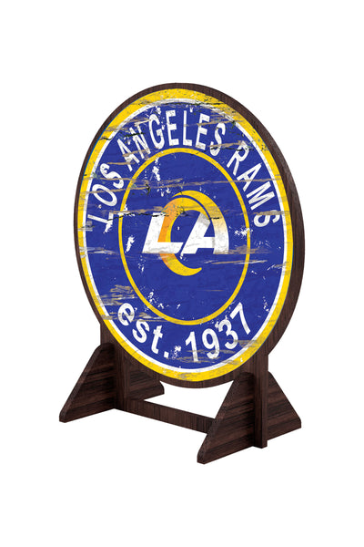 Wholesale NFL2187-Desktop Circle Logo Stand / N2187-Los Angeles Rams
