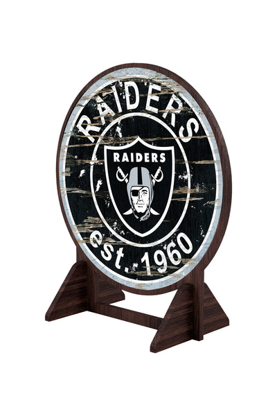 Wholesale NFL2187-Desktop Circle Logo Stand / N2187-Las Vegas Raiders