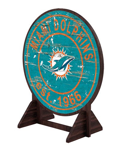 Wholesale NFL2187-Desktop Circle Logo Stand / N2187-Miami Dolphins