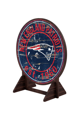 Wholesale NFL2187-Desktop Circle Logo Stand / N2187-New England Patriots