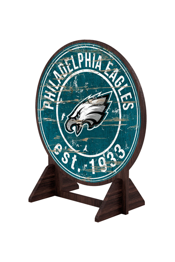 Wholesale NFL2187-Desktop Circle Logo Stand / N2187-Philadelphia Eagles