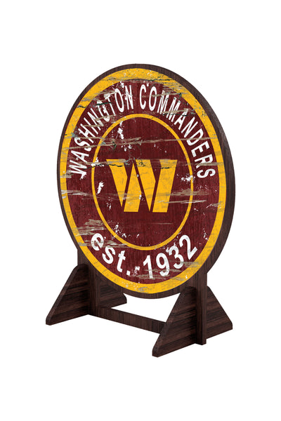 Wholesale NFL2187-Desktop Circle Logo Stand / N2187-Washington Commanders