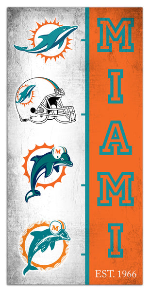 Wholesale NFL2209-Team Logo Progression 6x12 / N2209-Miami Dolphins