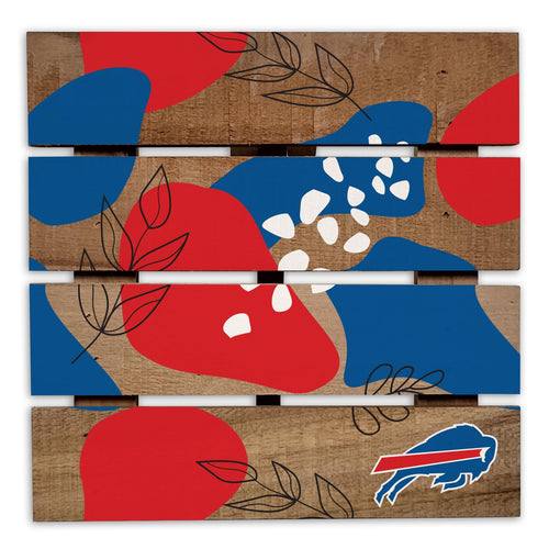 Wholesale NFL2222-Abstract Floral Trivet Hot Plate / N2222-Buffalo Bills