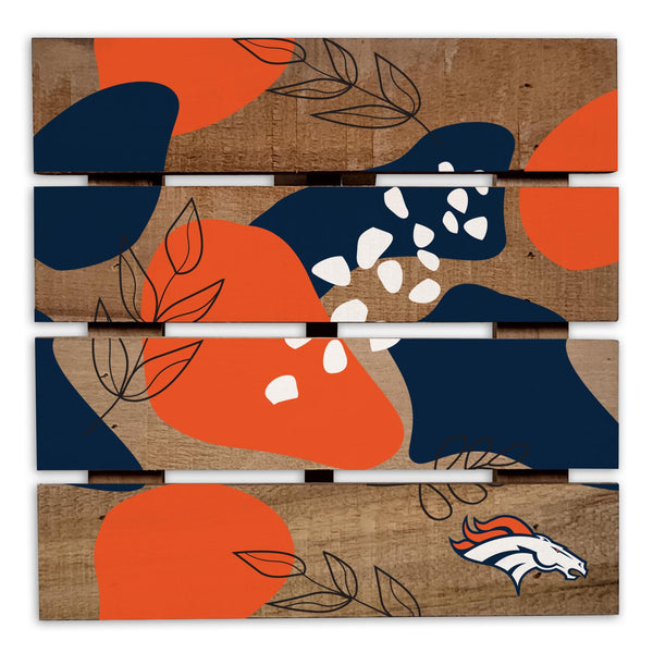 Wholesale NFL2222-Abstract Floral Trivet Hot Plate / N2222-Denver Broncos