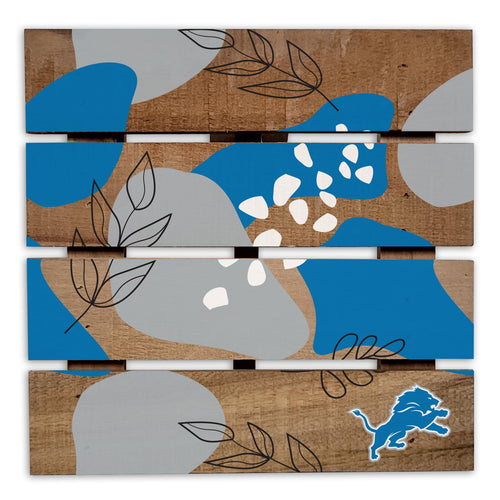 Wholesale NFL2222-Abstract Floral Trivet Hot Plate / N2222-Detroit Lions