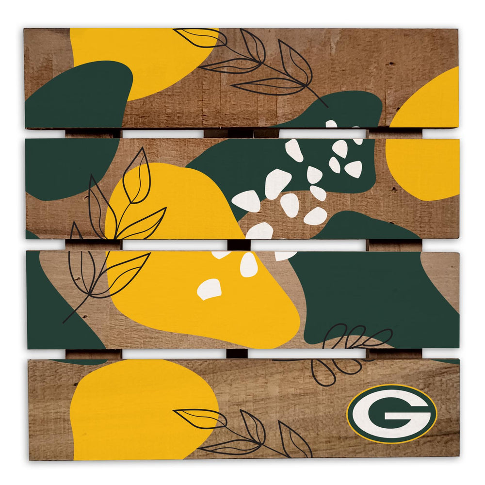 Wholesale NFL2222-Abstract Floral Trivet Hot Plate / N2222-Green Bay Packers