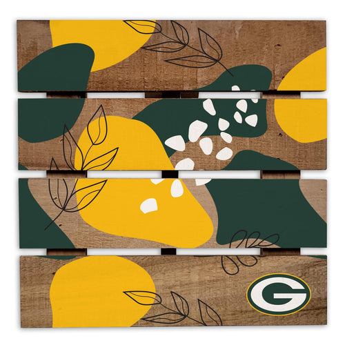 Wholesale NFL2222-Abstract Floral Trivet Hot Plate / N2222-Green Bay Packers