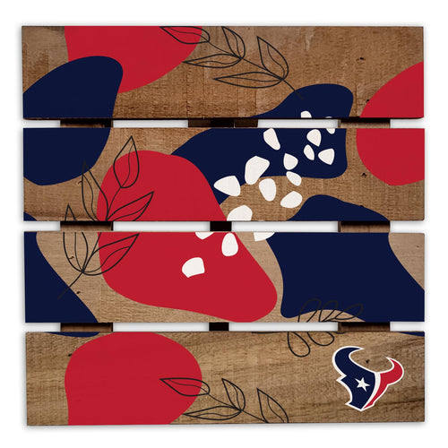 Wholesale NFL2222-Abstract Floral Trivet Hot Plate / N2222-Houston Texans