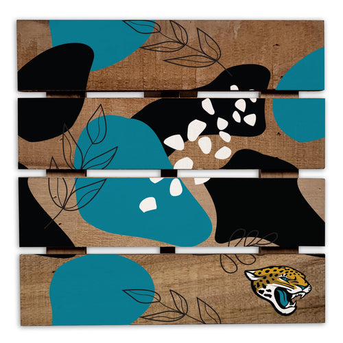 Wholesale NFL2222-Abstract Floral Trivet Hot Plate / N2222-Jacksonville Jaguars