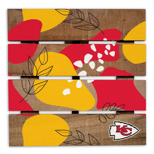 Wholesale NFL2222-Abstract Floral Trivet Hot Plate / N2222-Kansas City Chiefs