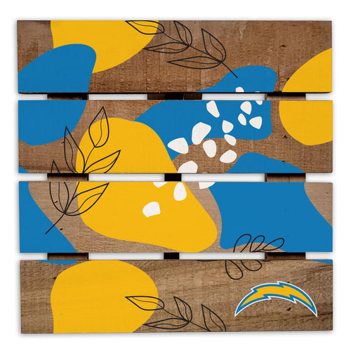Wholesale NFL2222-Abstract Floral Trivet Hot Plate / N2222-Los Angeles Chargers