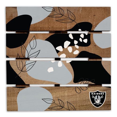 Wholesale NFL2222-Abstract Floral Trivet Hot Plate / N2222-Las Vegas Raiders