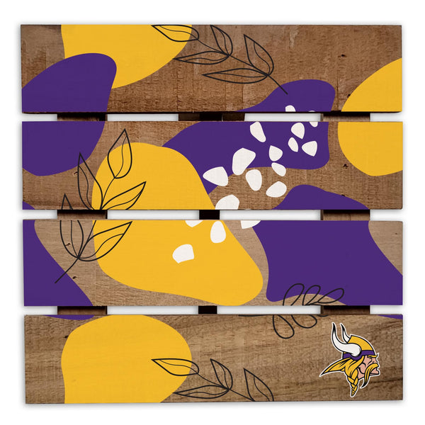 Wholesale NFL2222-Abstract Floral Trivet Hot Plate / N2222-Minnesota Vikings