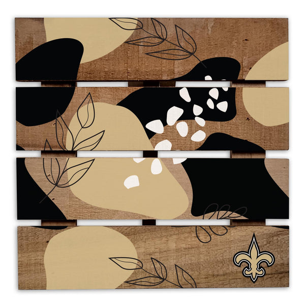 Wholesale NFL2222-Abstract Floral Trivet Hot Plate / N2222-New Orleans Saints