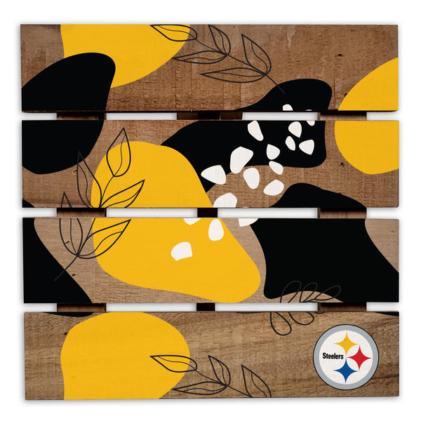 Wholesale NFL2222-Abstract Floral Trivet Hot Plate / N2222-Pittsburgh Steelers