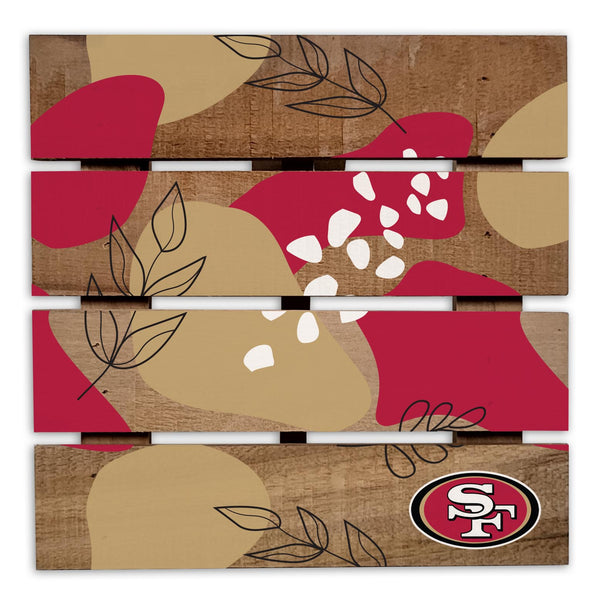 Wholesale NFL2222-Abstract Floral Trivet Hot Plate / N2222-San Francisco 49ers