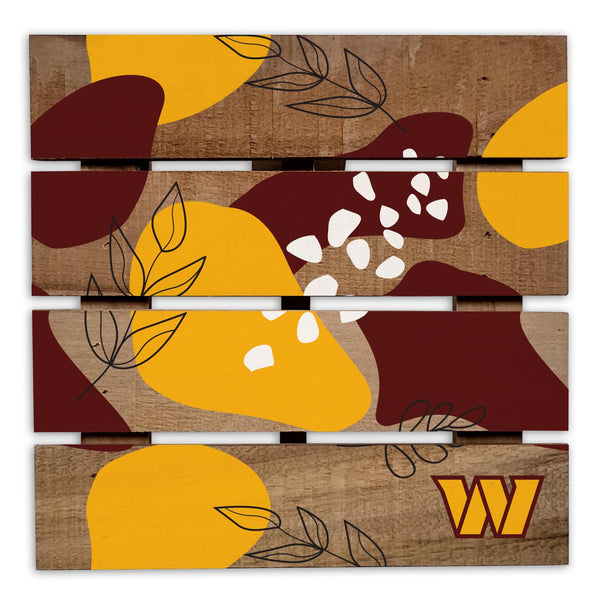 Wholesale NFL2222-Abstract Floral Trivet Hot Plate / N2222-Washington Commanders