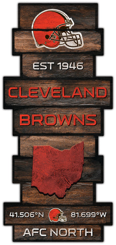 Wholesale NFL2225-Wood Celebration Stack / N2225-Cleveland Browns