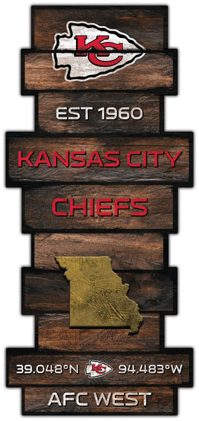 Wholesale NFL2225-Wood Celebration Stack / N2225-Kansas City Chiefs