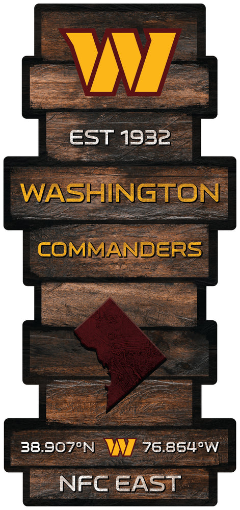 Wholesale NFL2225-Wood Celebration Stack / N2225-Washington Commanders