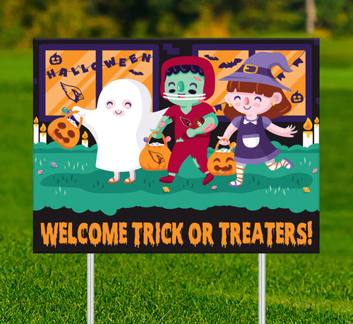 Wholesale NFL2232-Welcome Trick or Treaters Yard Sign / N2232-Arizona Cardinals