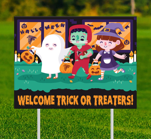 Wholesale NFL2232-Welcome Trick or Treaters Yard Sign / N2232-Atlanta Falcons