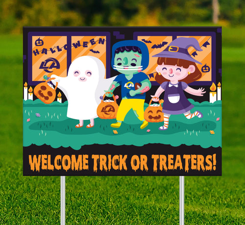 Wholesale NFL2232-Welcome Trick or Treaters Yard Sign / N2232-Los Angeles Rams