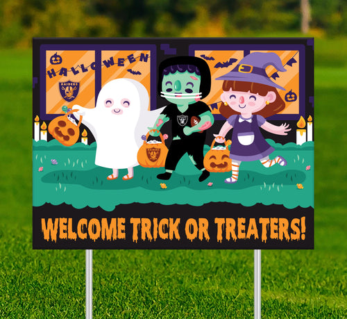 Wholesale NFL2232-Welcome Trick or Treaters Yard Sign / N2232-Las Vegas Raiders