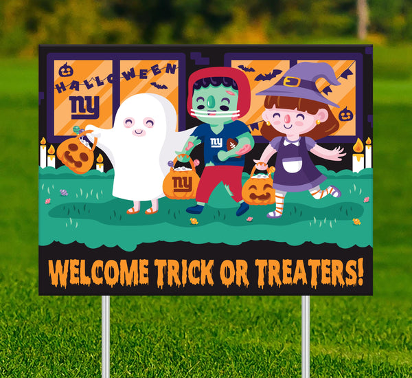 Wholesale NFL2232-Welcome Trick or Treaters Yard Sign / N2232-New York Giants