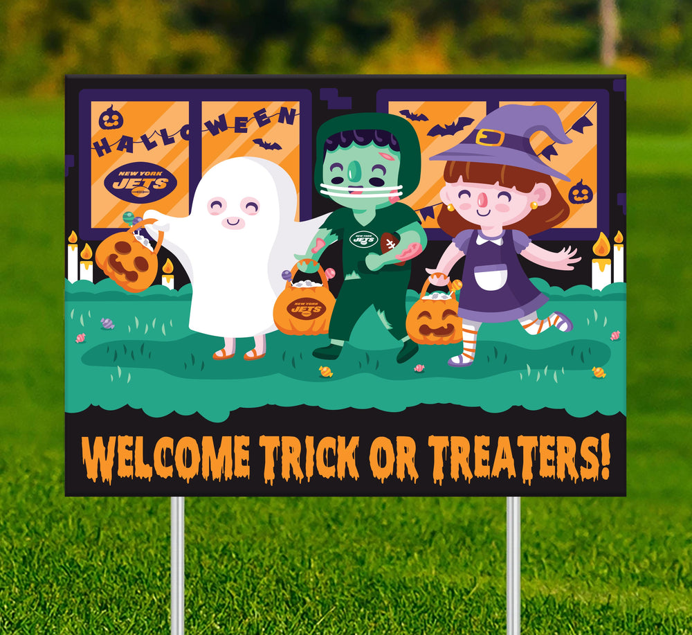 Wholesale NFL2232-Welcome Trick or Treaters Yard Sign / N2232-New York Jets
