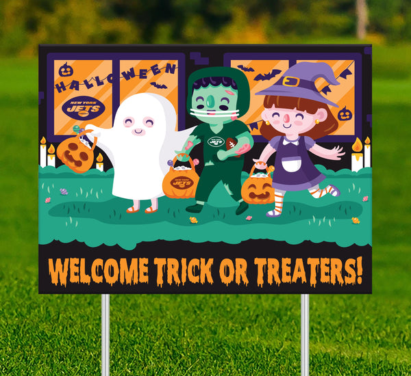 Wholesale NFL2232-Welcome Trick or Treaters Yard Sign / N2232-New York Jets